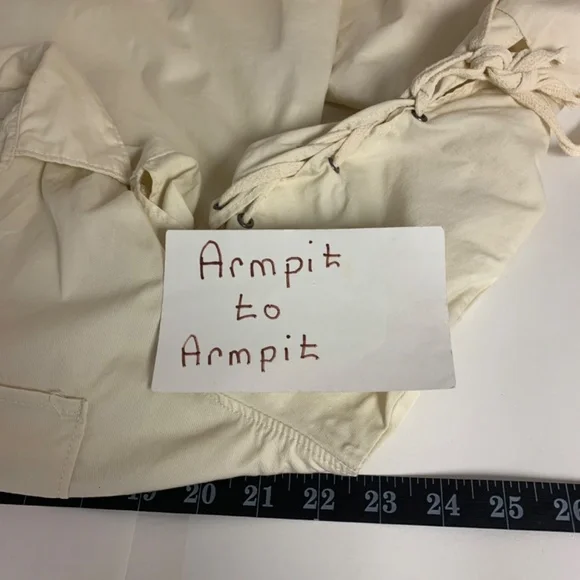 DG2 blouse Womens small  lace up bell shape sleeves fairy boho hippie festival - Picture 5 of 7